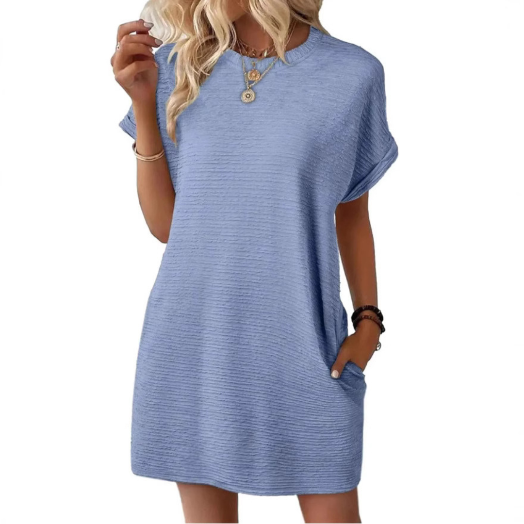 CLARA | Minimalist round neck dress