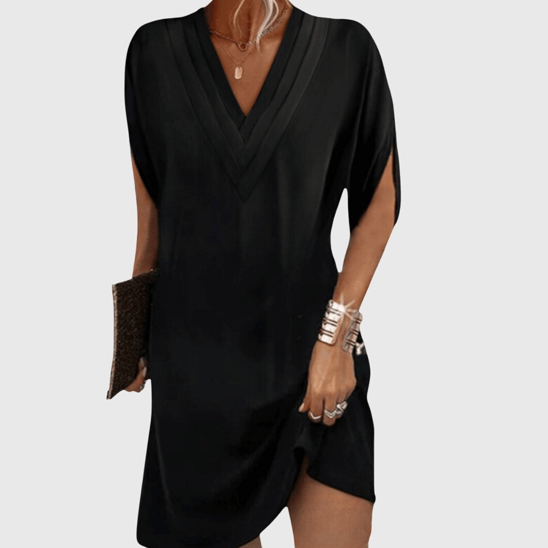 RACHEL | Flowy V-neck midi dress