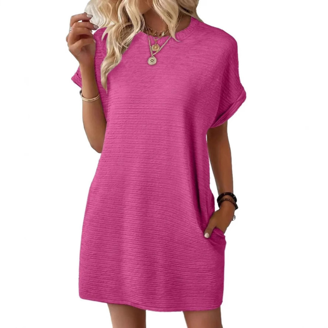 CLARA | Minimalist round neck dress