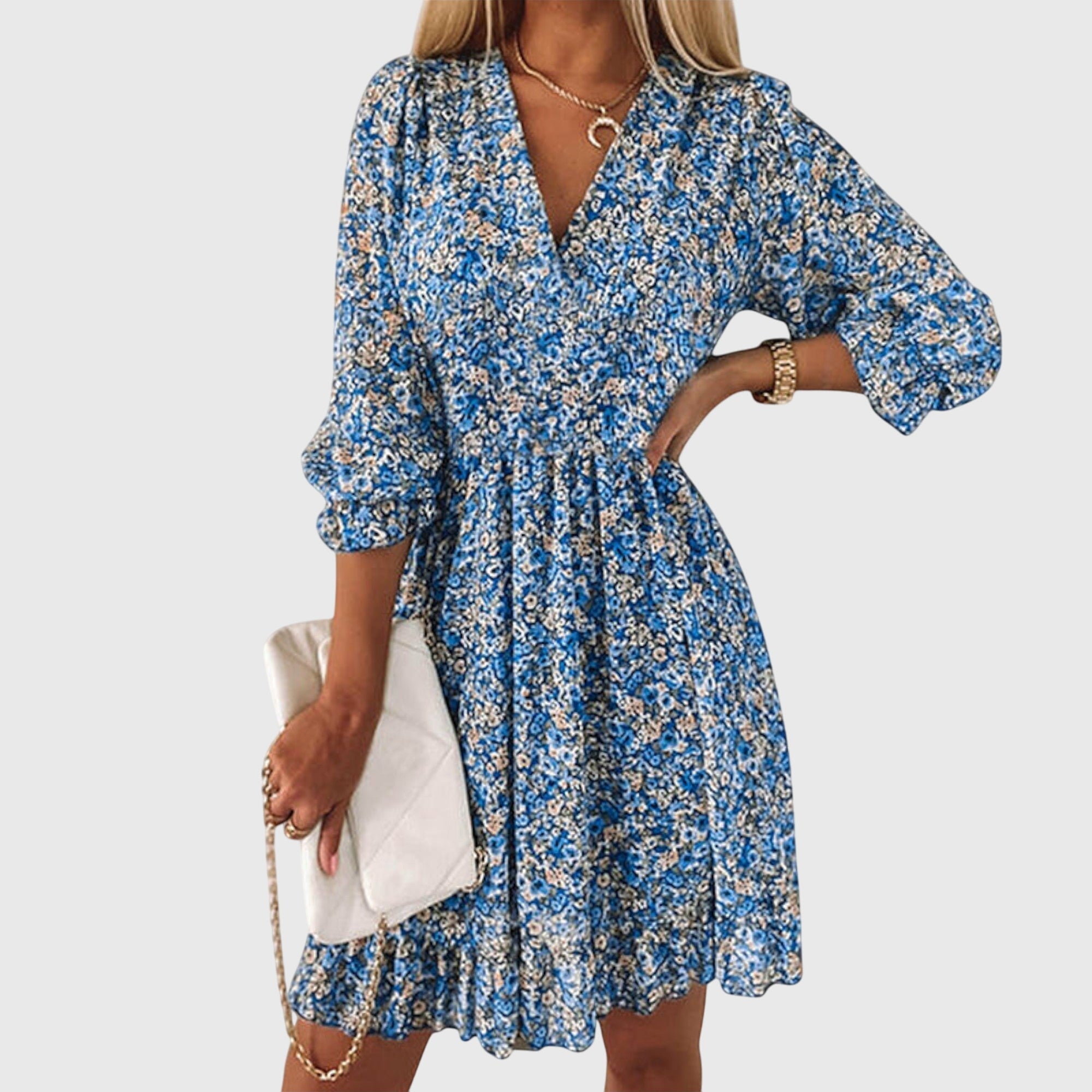 ELISA | Floral puff sleeve dress