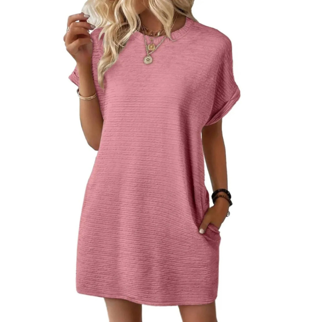 CLARA | Minimalist round neck dress