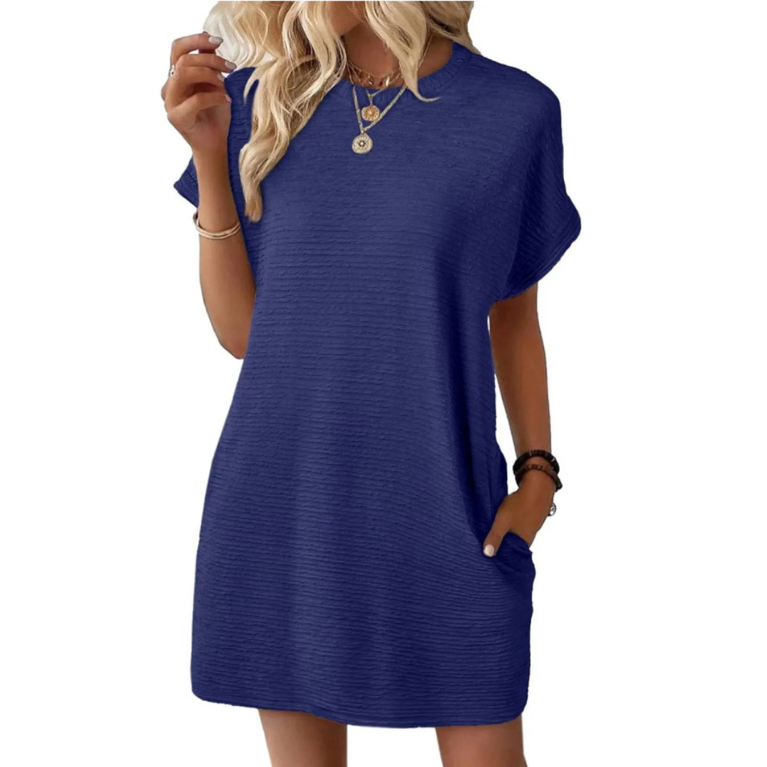 CLARA | Minimalist round neck dress