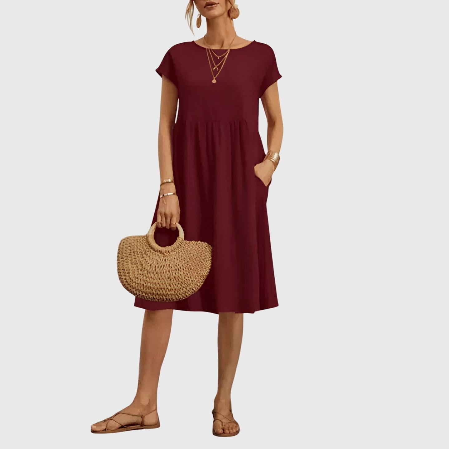 DENISE | Flowing spring midi dress