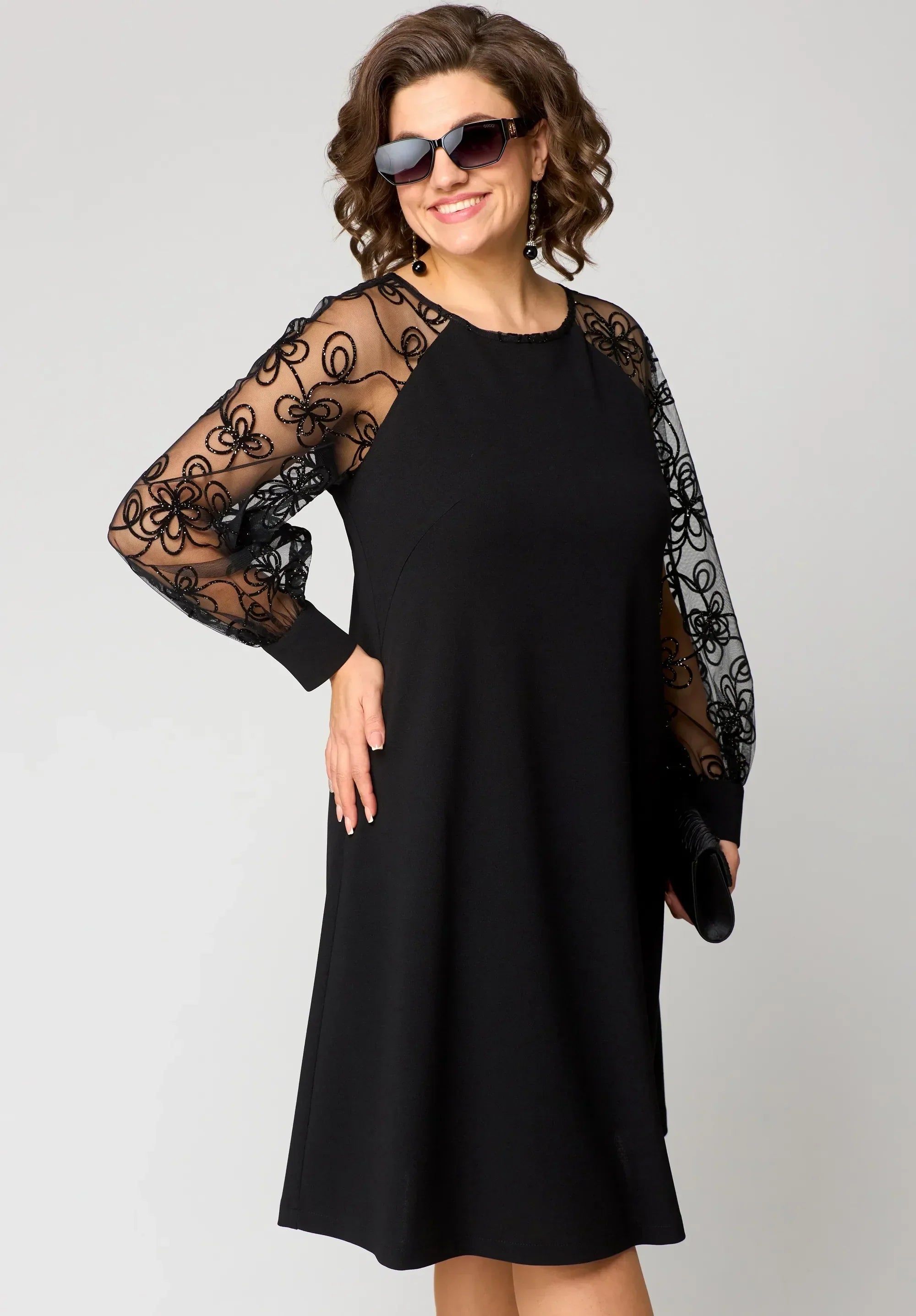 EDYTH | Lace dress with split sleeves
