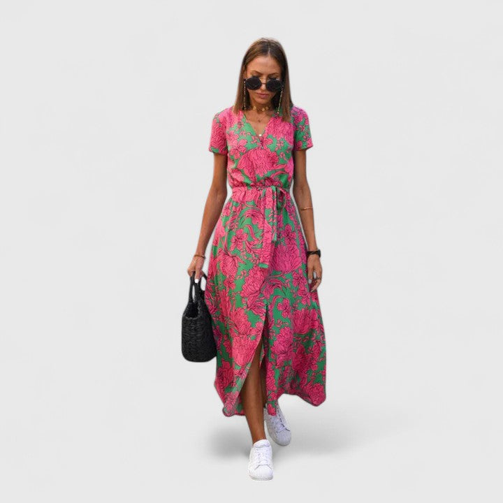 WENQI | Midi dress with side slit