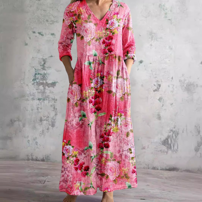 CLARA | Floral midi dress