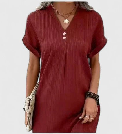 NURUL | Draped relaxed-fit dress