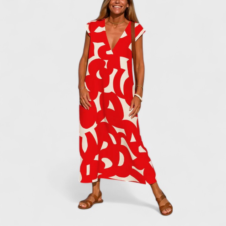 VALERY | Flowing V-neck dress