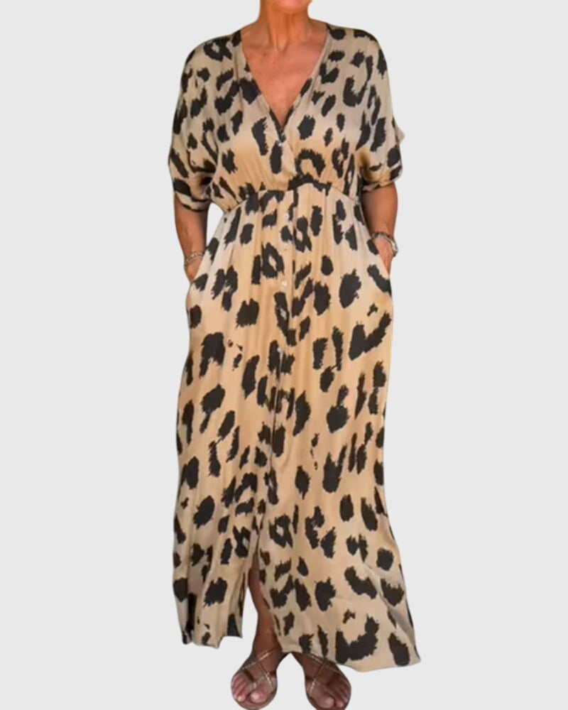 HUI LING | Tiered midi dress