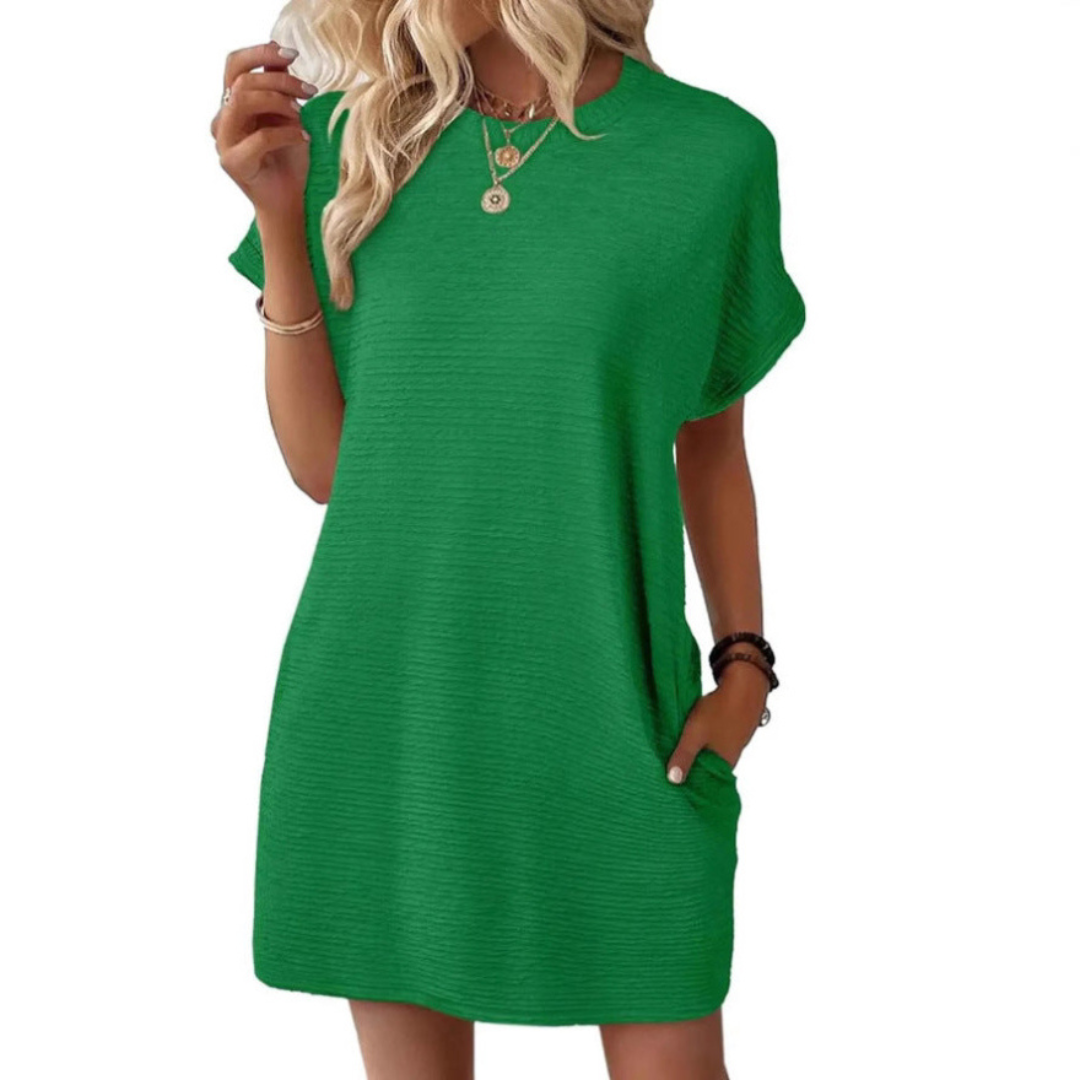 CLARA | Minimalist round neck dress