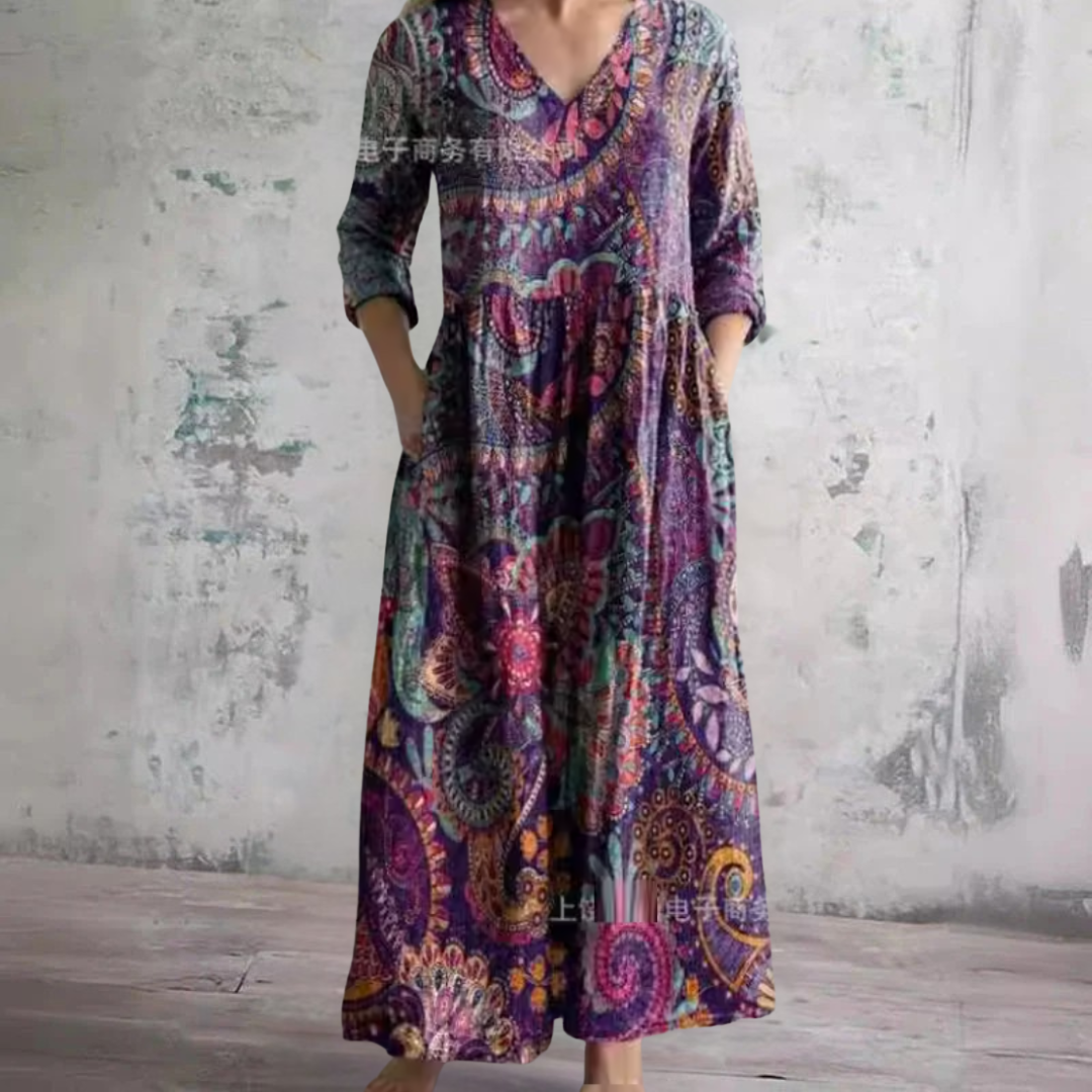 NURUL | Floral midi dress