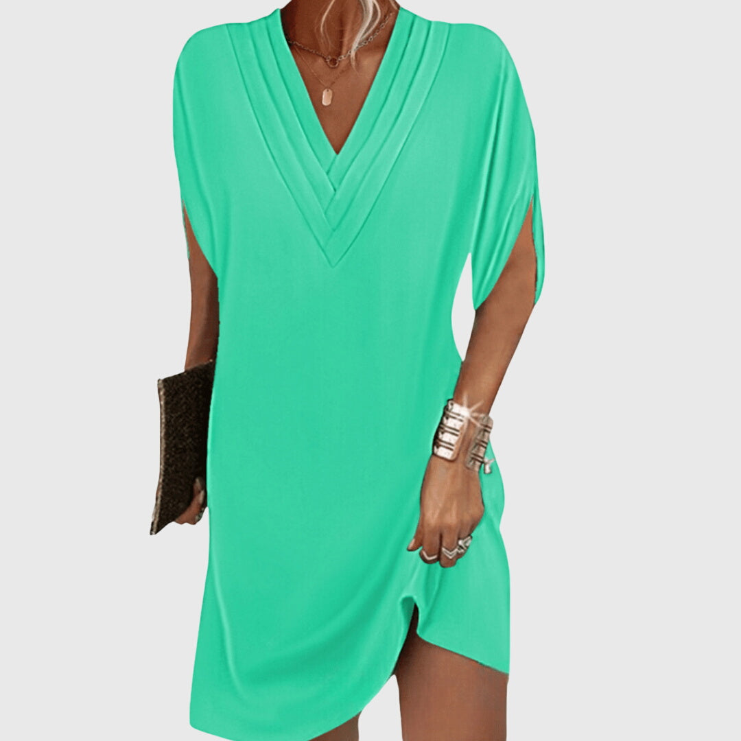 RACHEL | Flowy V-neck midi dress