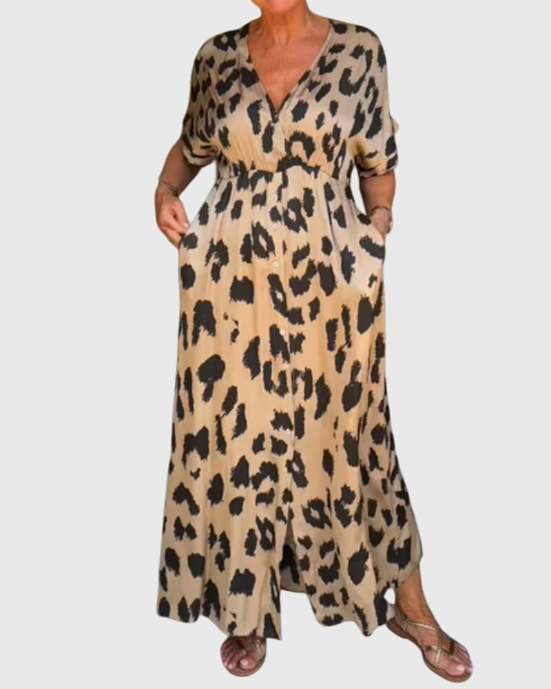 HUI LING | Tiered midi dress