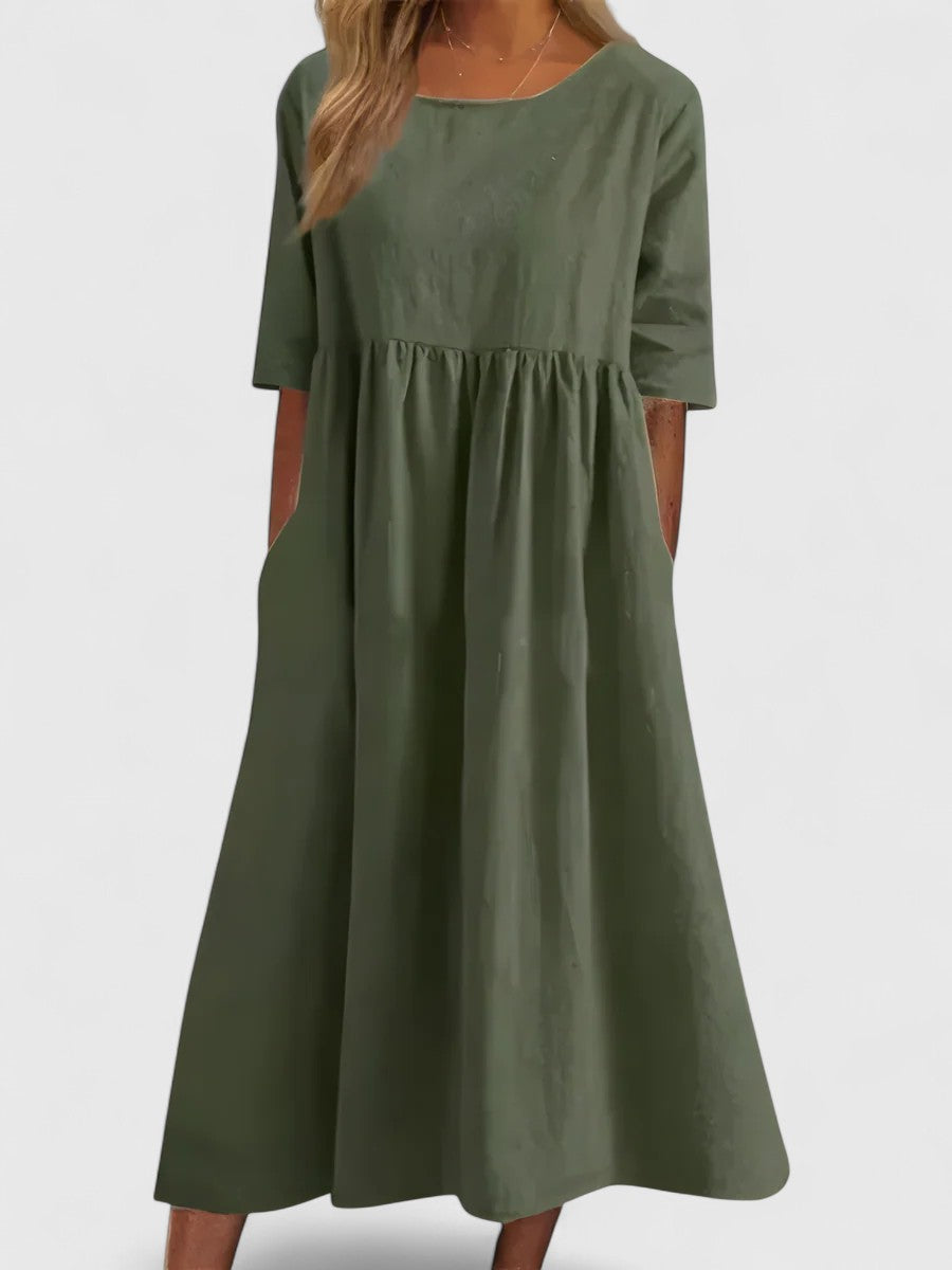 HUI LING | Lightweight cotton midi dress
