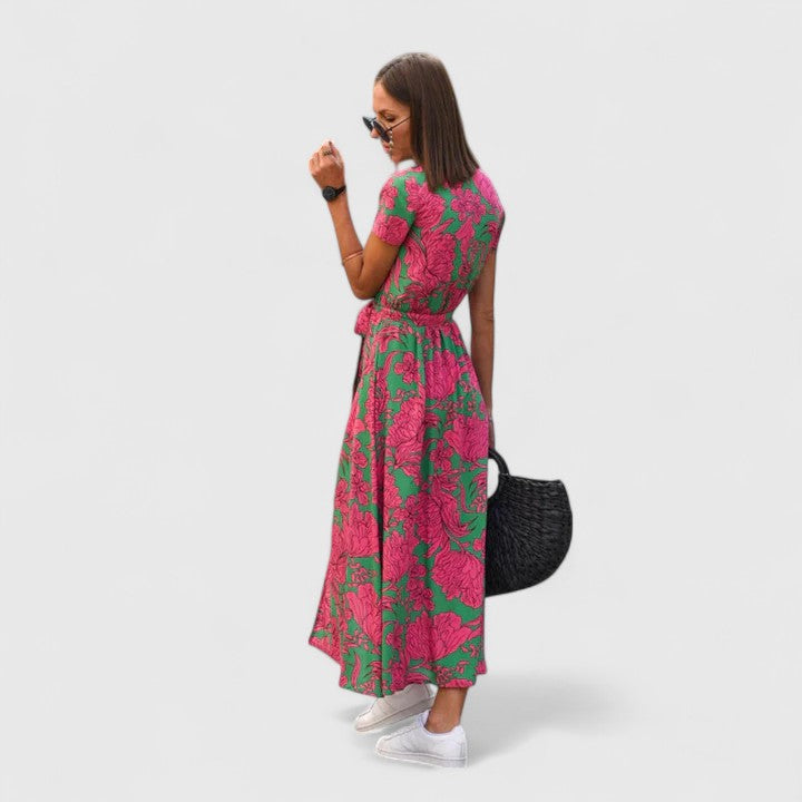 WENQI | Midi dress with side slit