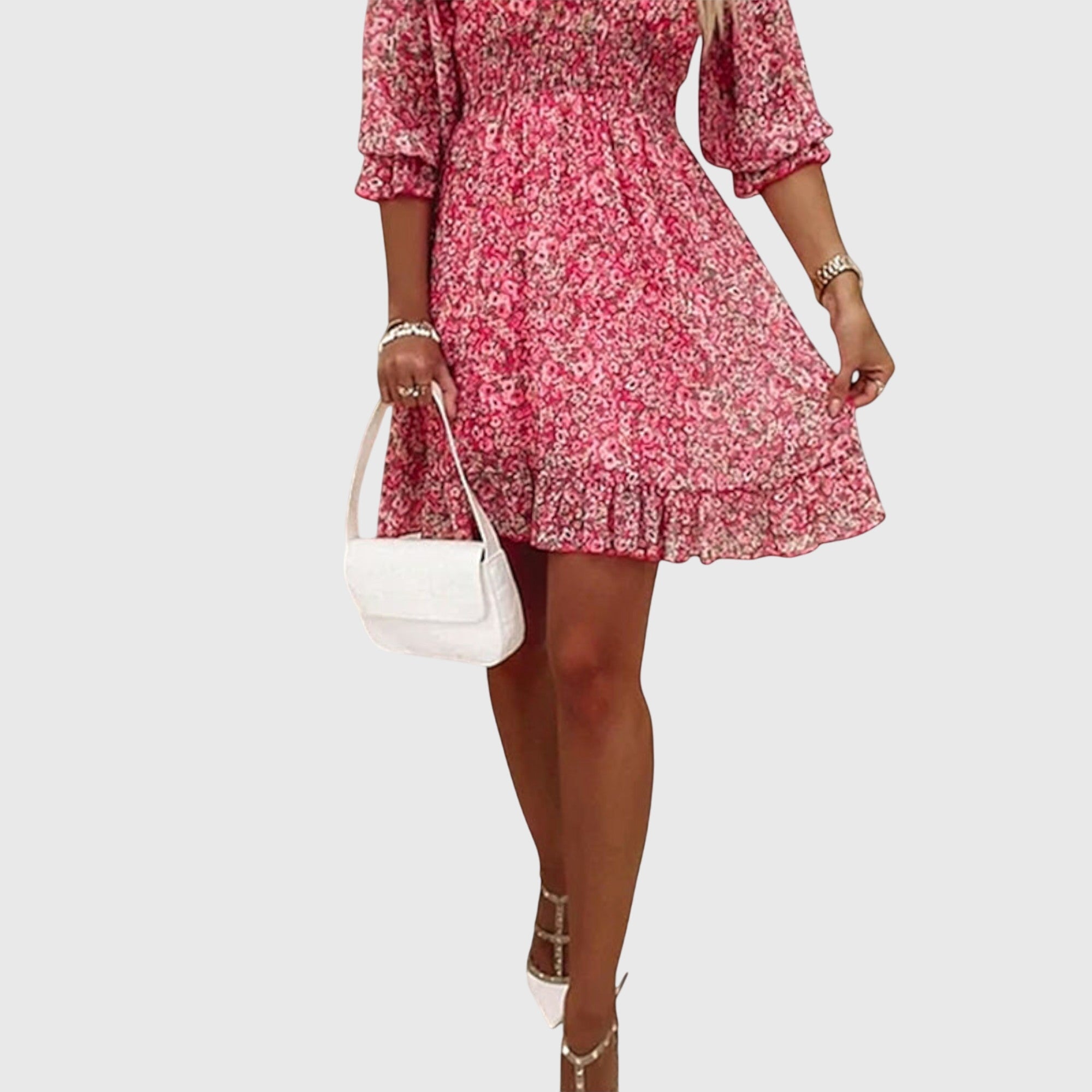 ELISA | Floral puff sleeve dress
