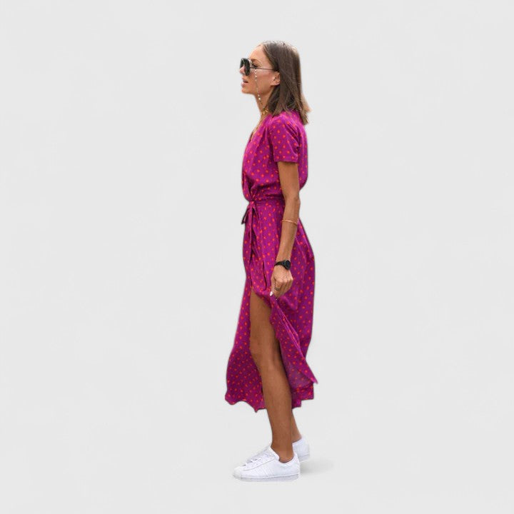 WENQI | Midi dress with side slit