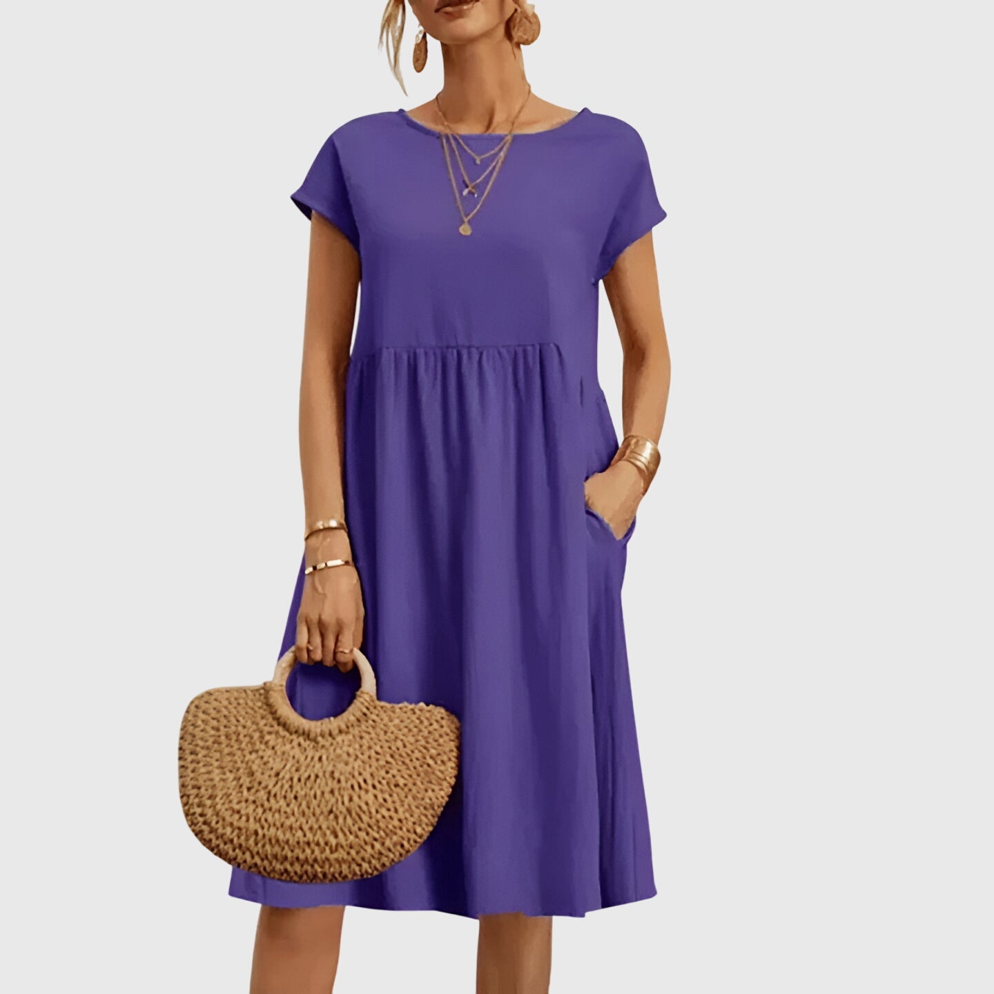 DENISE | Flowing spring midi dress