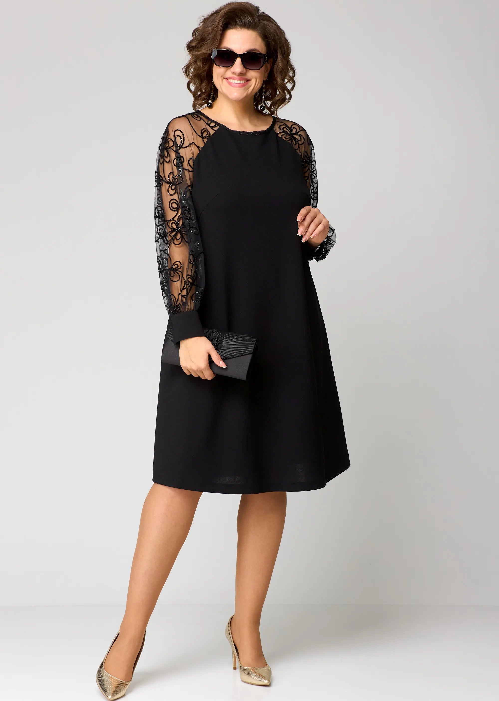 EDYTH | Lace dress with split sleeves