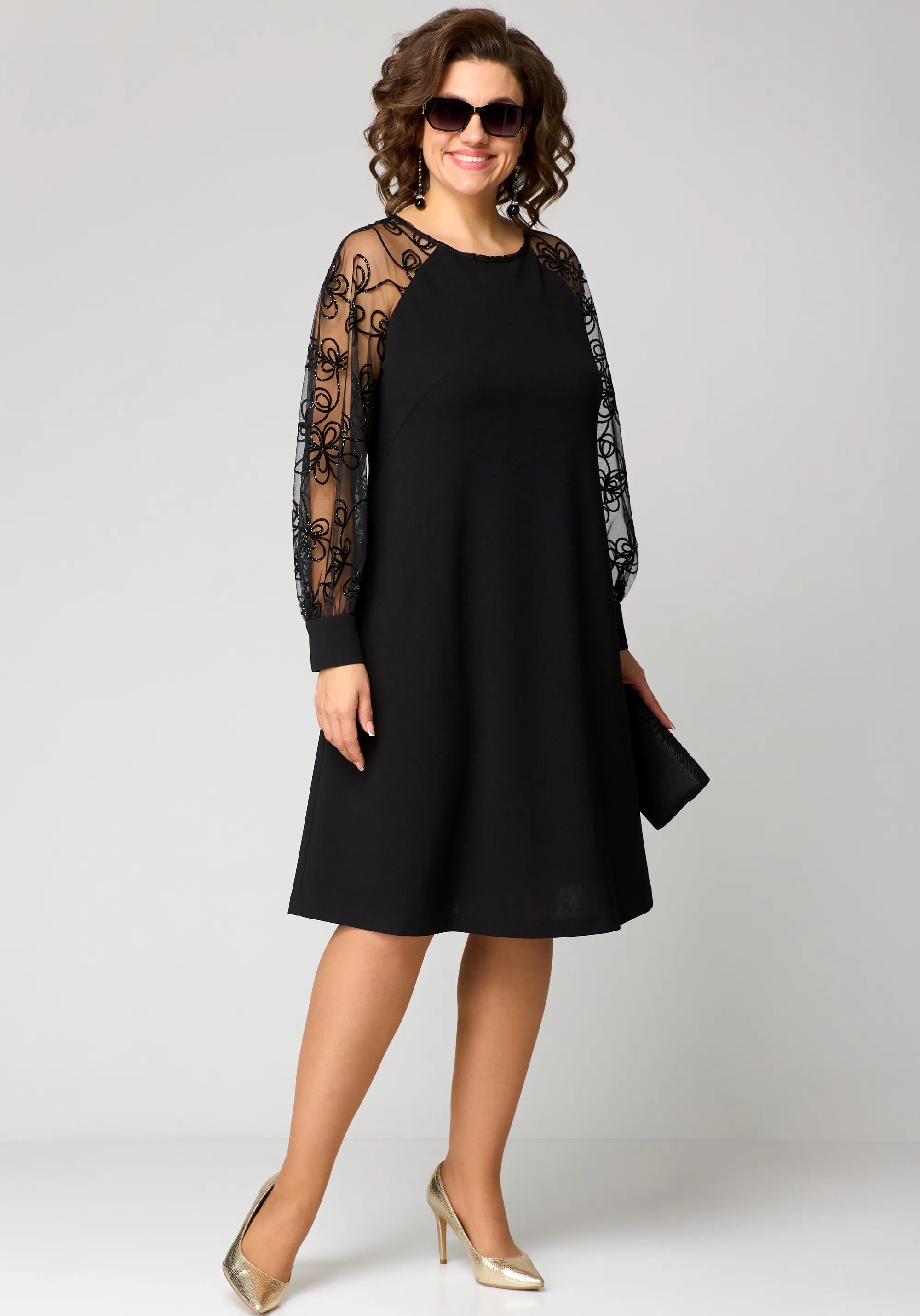 EDYTH | Lace dress with split sleeves