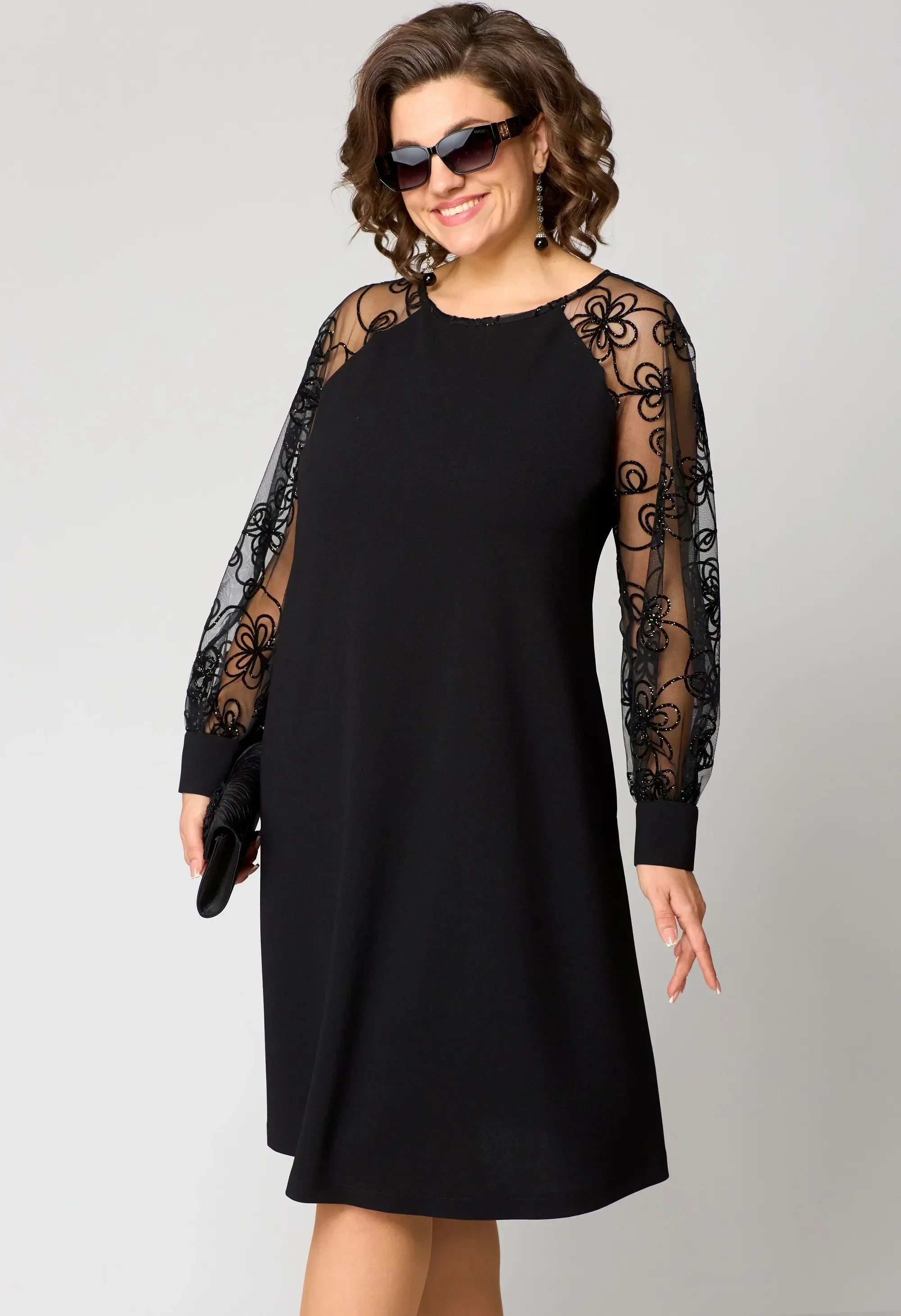 EDYTH | Lace dress with split sleeves