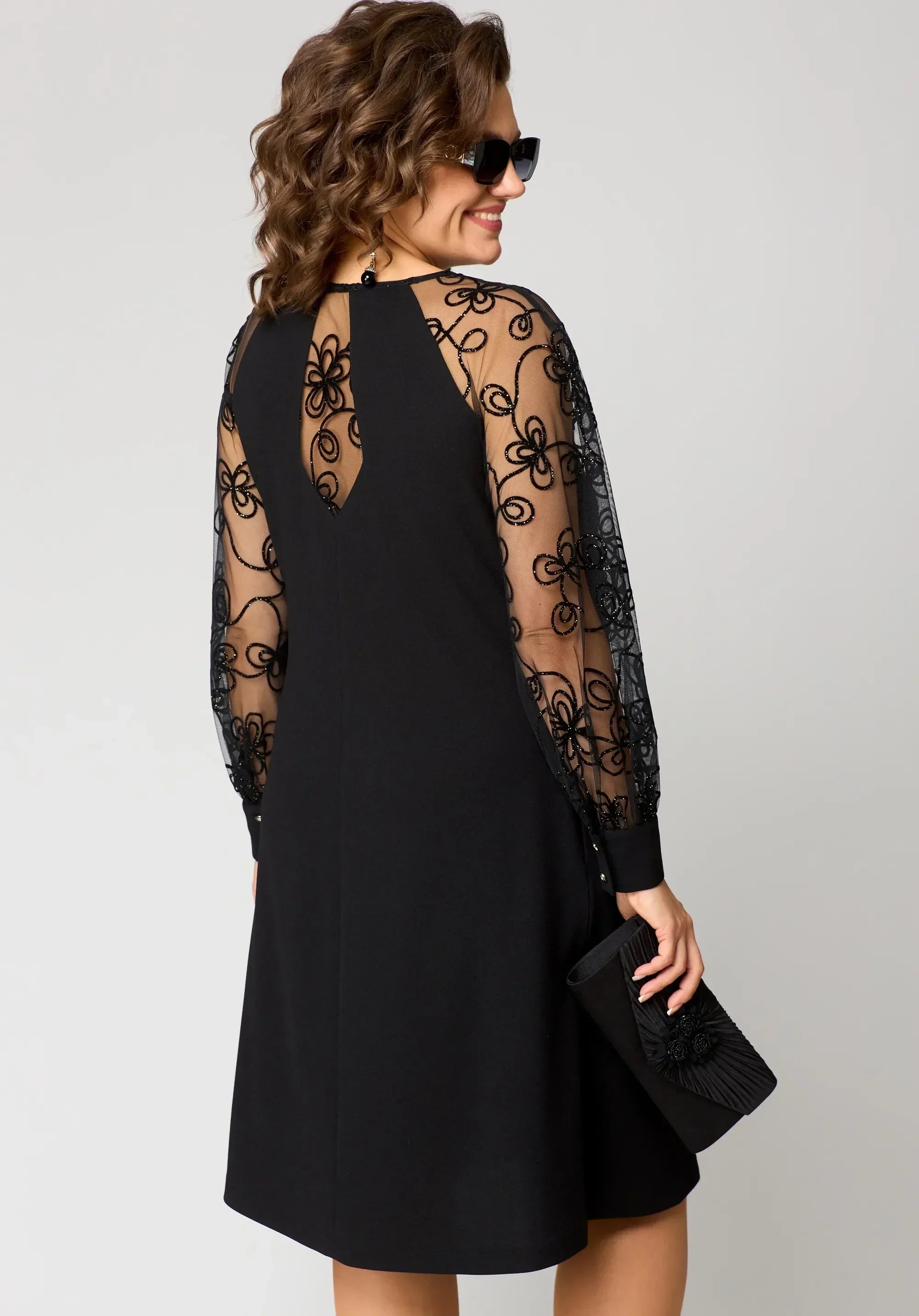 EDYTH | Lace dress with split sleeves