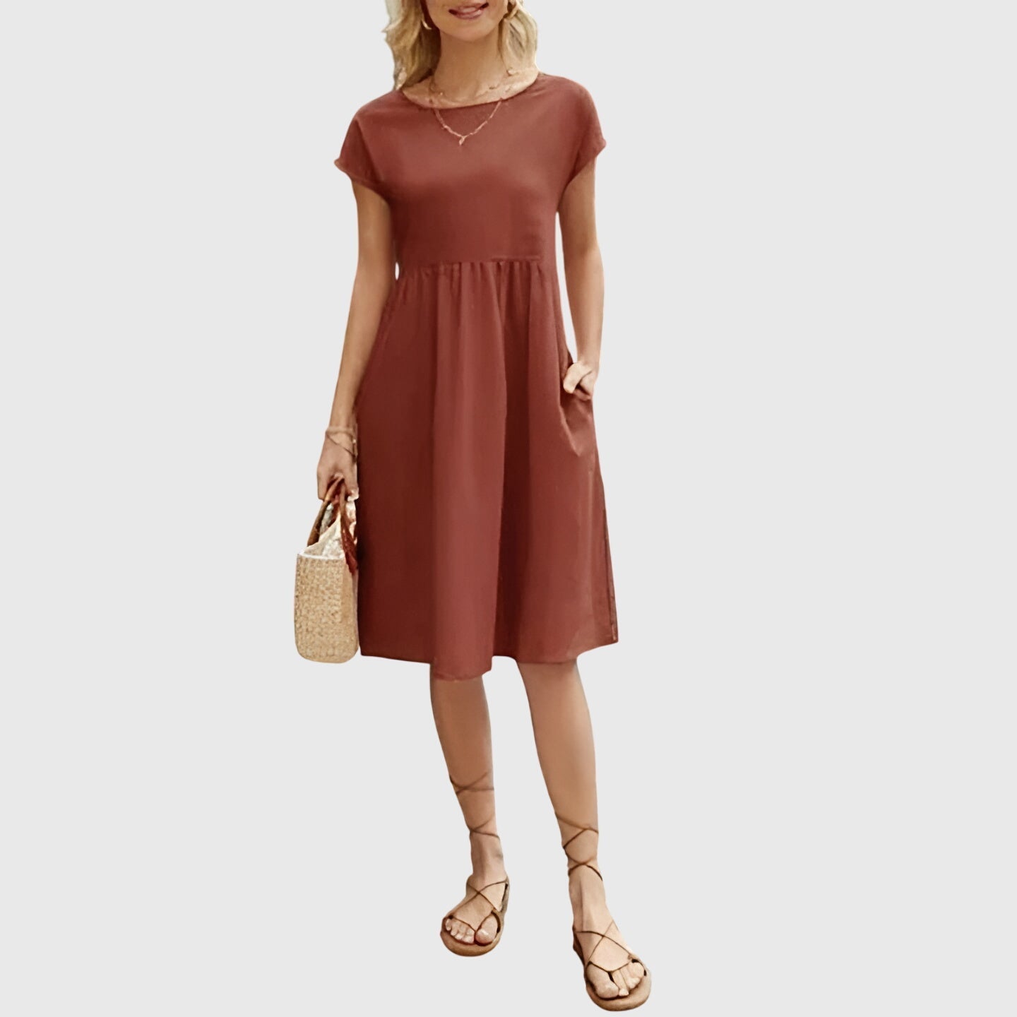 DENISE | Flowing spring midi dress
