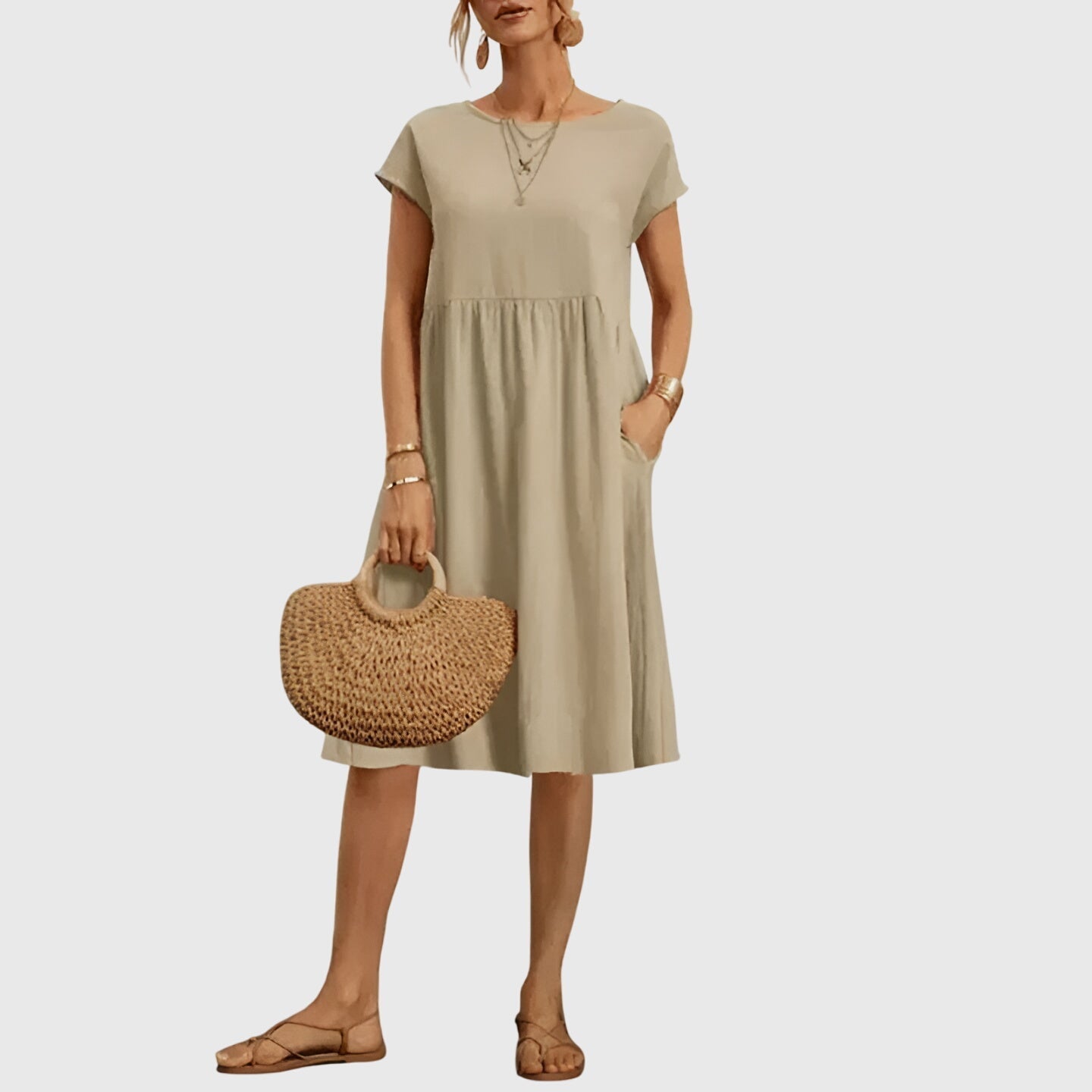 DENISE | Flowing spring midi dress
