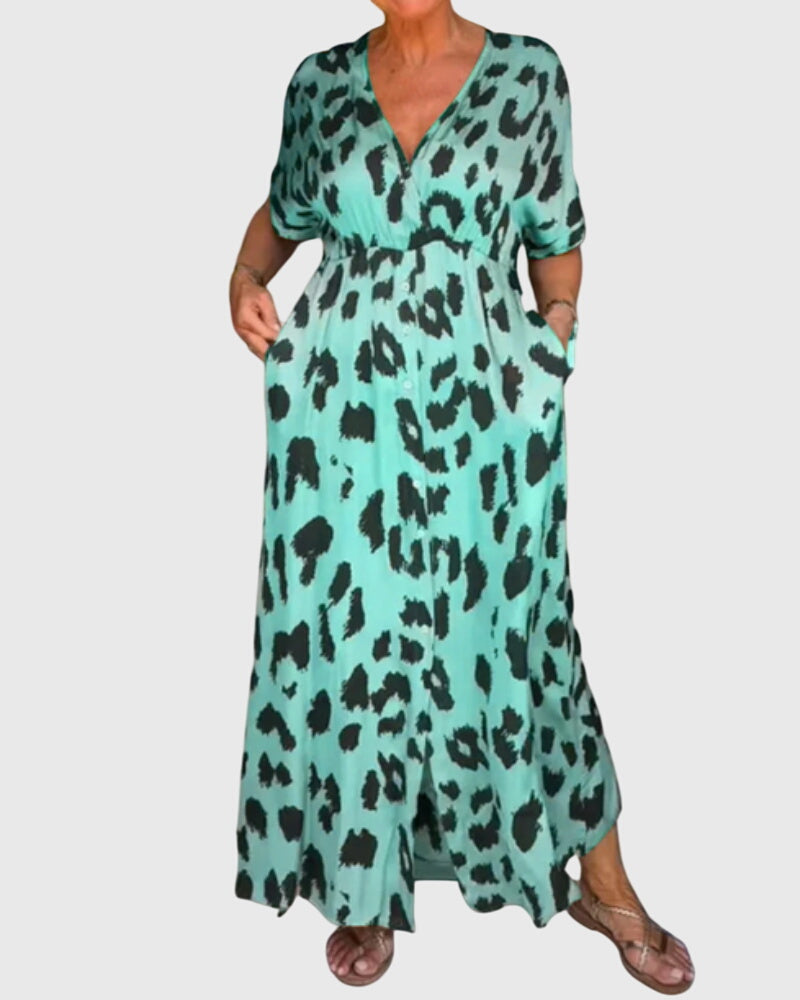 HUI LING | Tiered midi dress