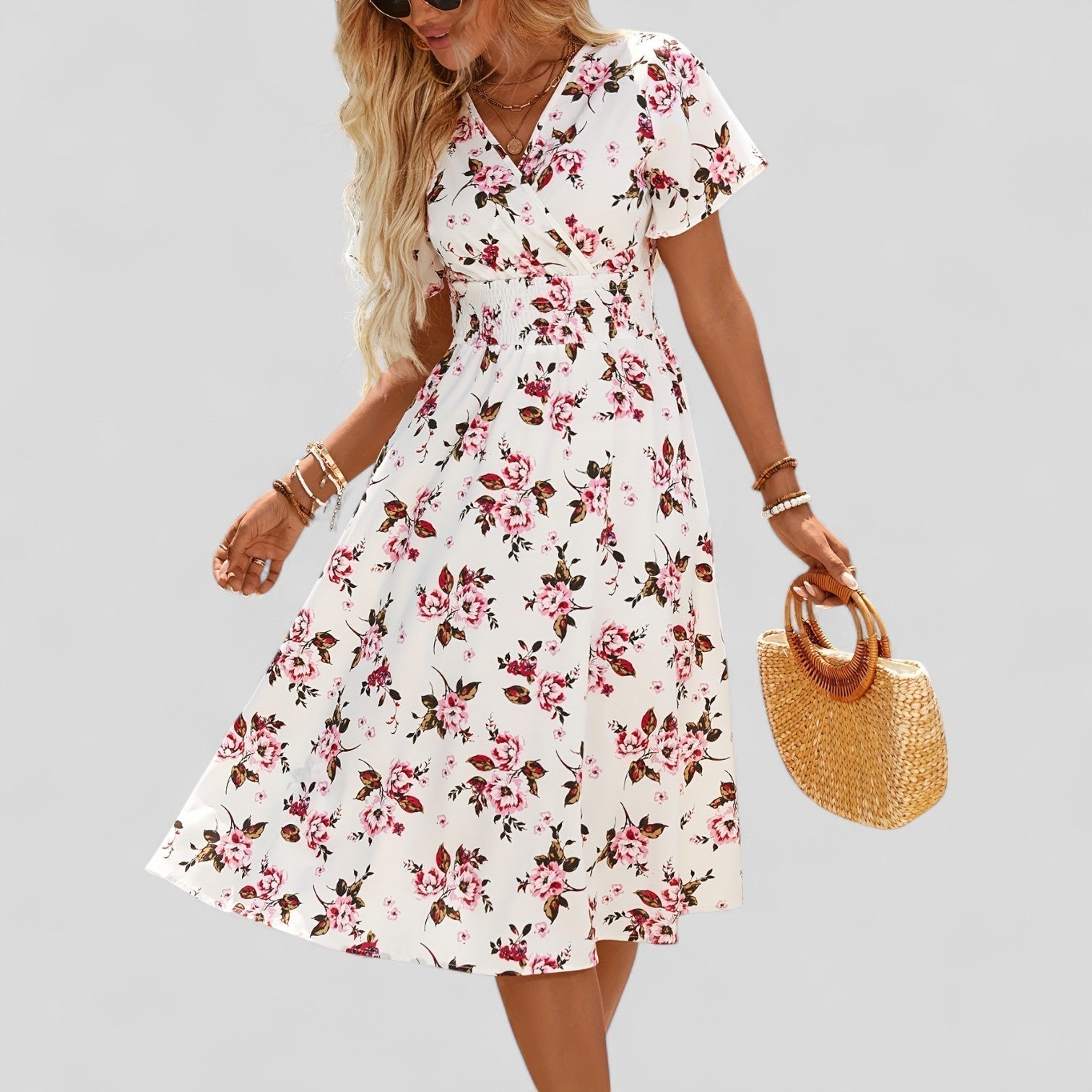 ANANYA | Midi dress with V-neck