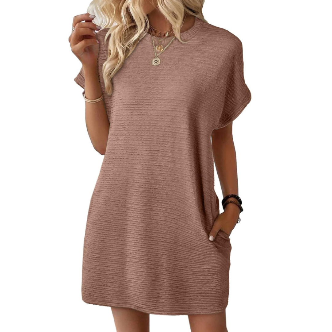 CLARA | Minimalist round neck dress
