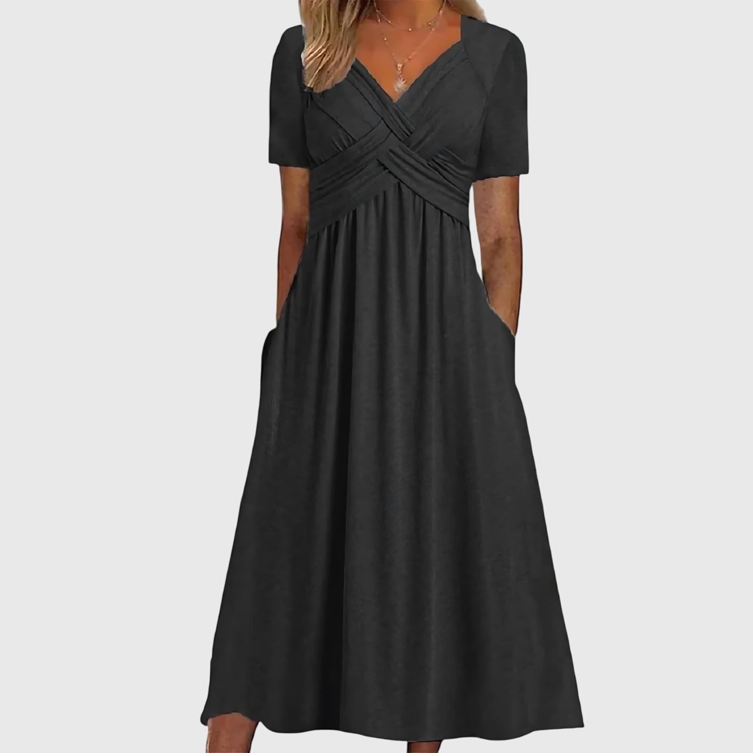 VIOLA | Midi dress with tummy control