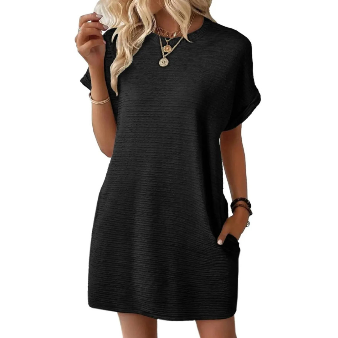 CLARA | Minimalist round neck dress