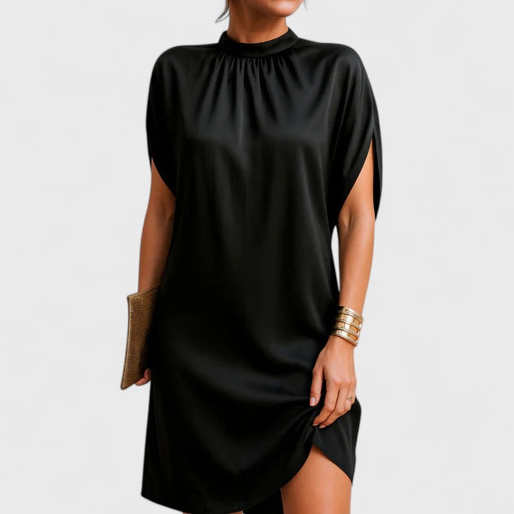 SITI | V-neck figure-flattering dress