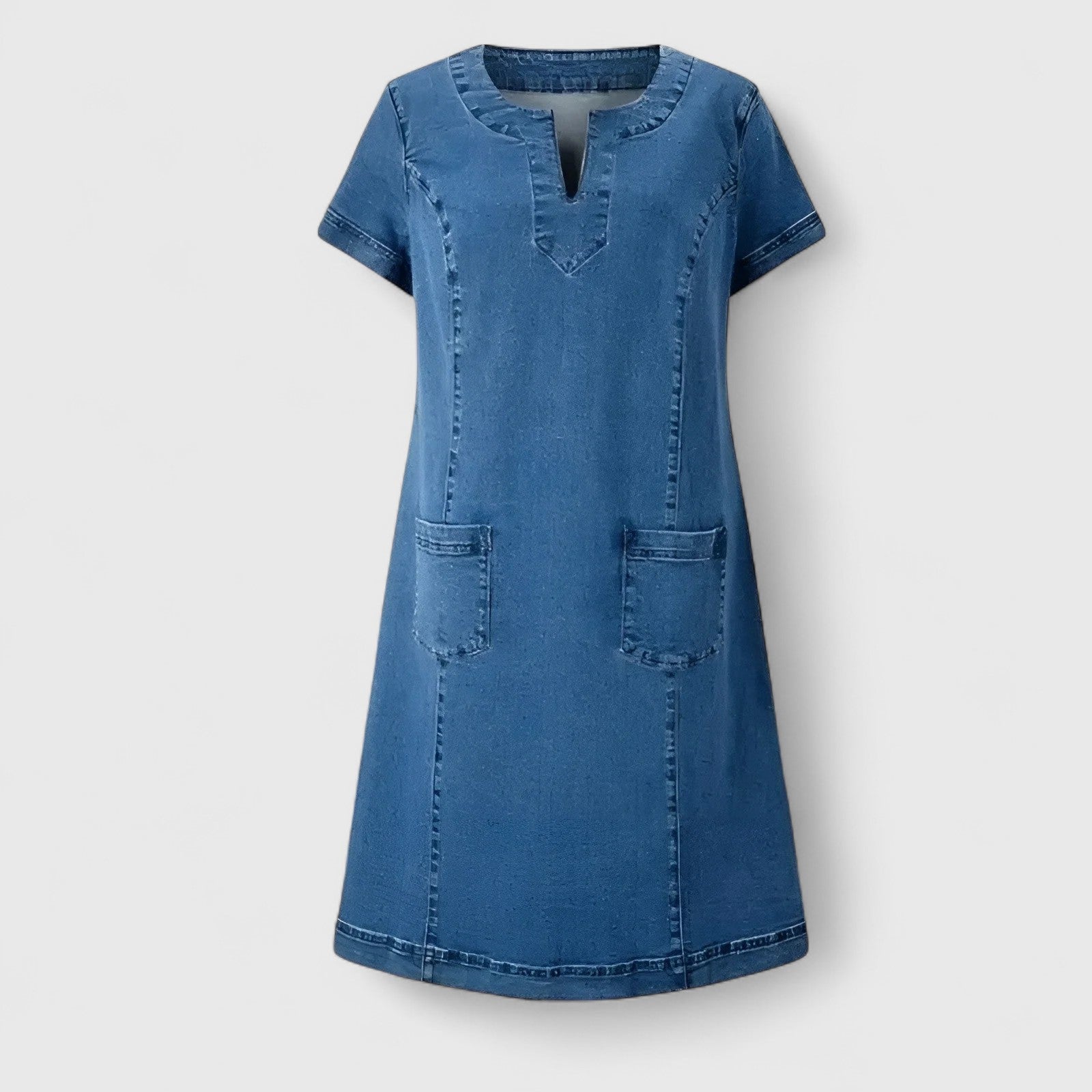 HUI LING | Relaxed midi denim dress