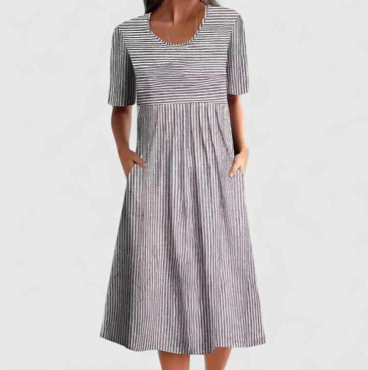 SITI | Striped midi dress