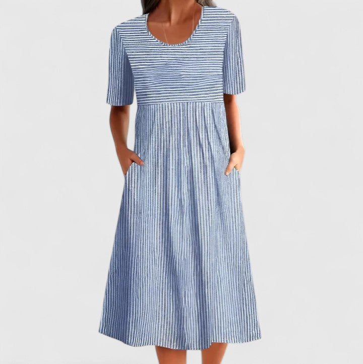 SITI | Striped midi dress