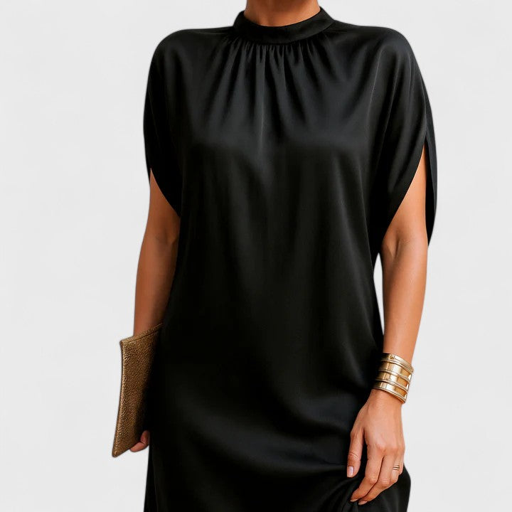 SITI | V-neck figure-flattering dress