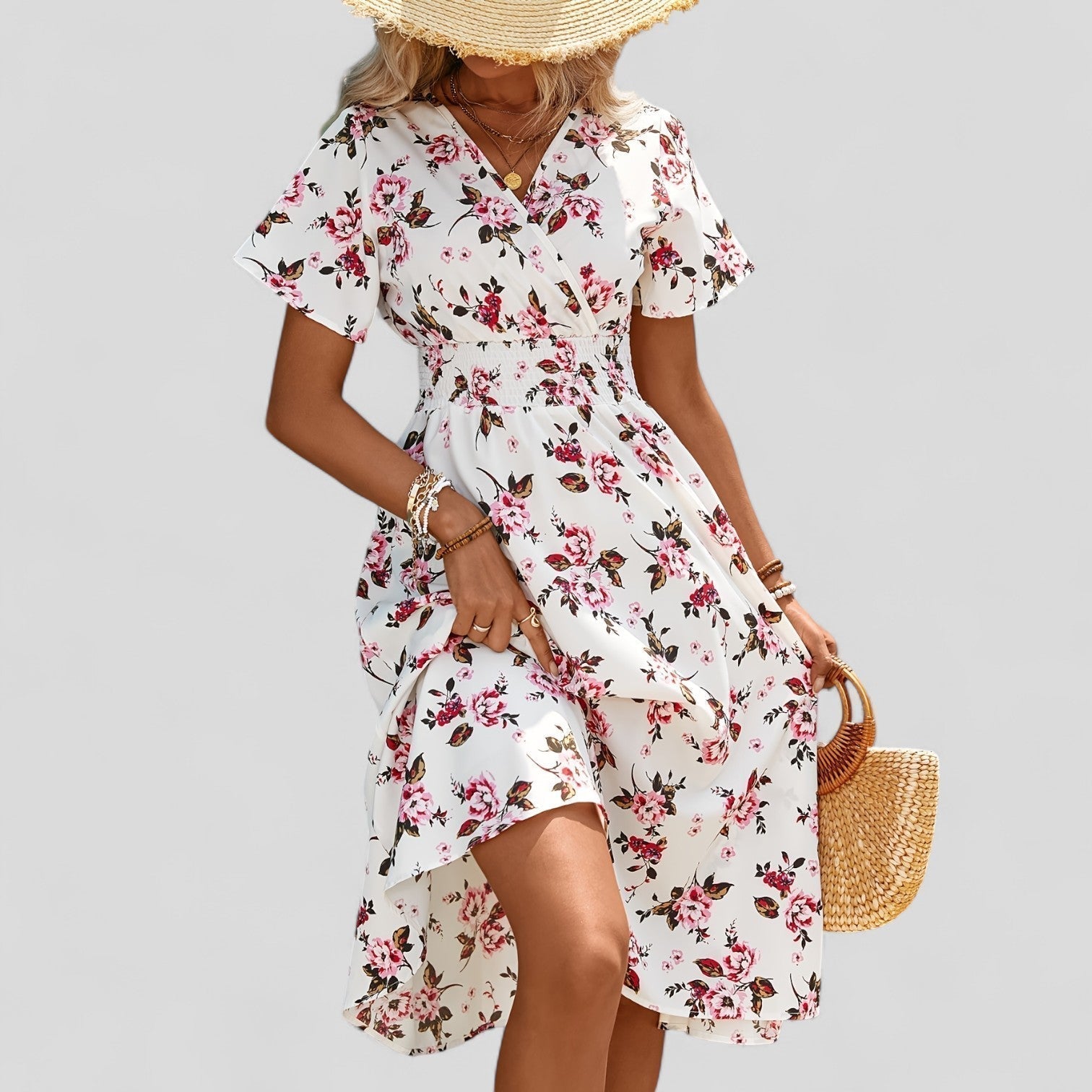 ANANYA | Midi dress with V-neck