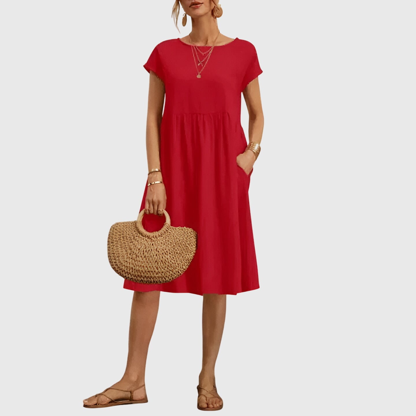 DENISE | Flowing spring midi dress