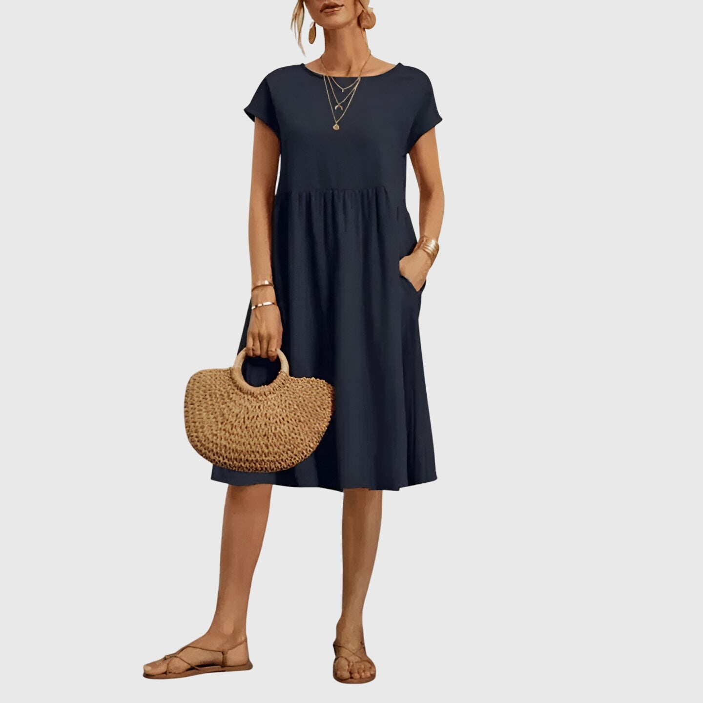 DENISE | Flowing spring midi dress