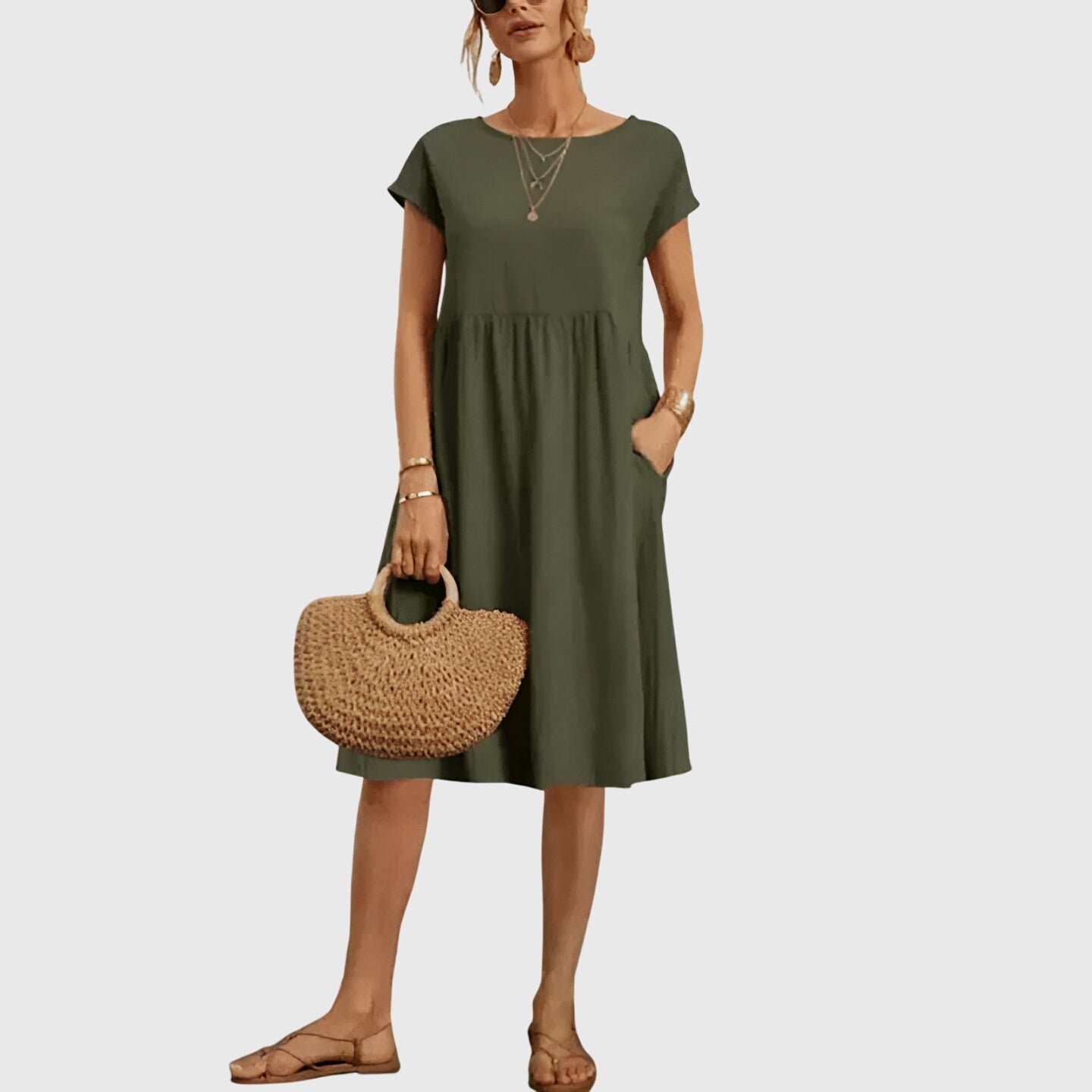 DENISE | Flowing spring midi dress