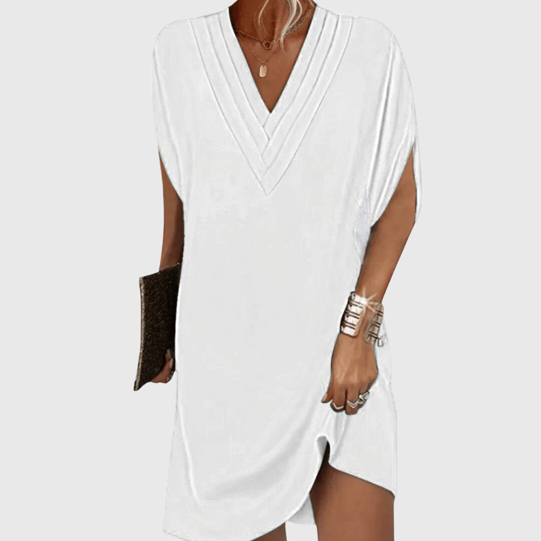 RACHEL | Flowy V-neck midi dress