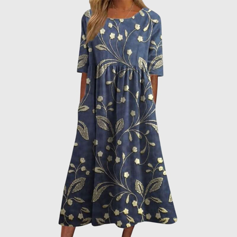 JIA HUI | Embroidered flattering dress