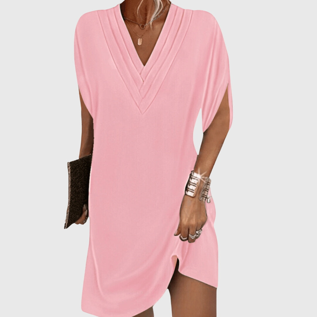 RACHEL | Flowy V-neck midi dress
