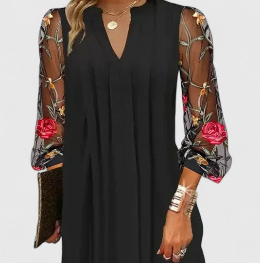 MELISSA | Mini dress with sheer sleeves
